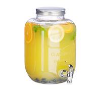 Relaxdays Dispensador de bebidas de 5 L plata,transparente