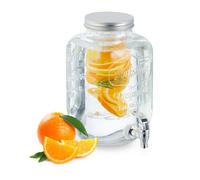 Relaxdays Dispensador de bebidas con inserto plata,transparente