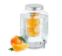 Relaxdays Dispensador de bebidas con inserto plata,transparente