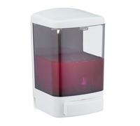 Relaxdays Dispensador de jabón para pared 1000 ml blanco,gris