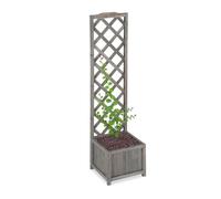Relaxdays Enrejado de madera gris para jardín gris