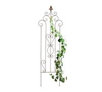Relaxdays Enrejado para Plantas Trepadoras, Metal, Vintage, 116x35 cm, Guía Enredadera, para Clavar, Enredaderas, Marrón
