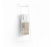 Relaxdays Escalera metálica de toallas blanco