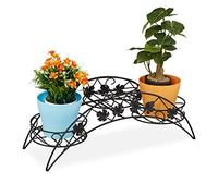 Relaxdays Escalera para 3 plantas negro