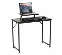 Relaxdays Escritorio con soporte de monitor negro