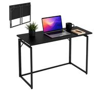 Relaxdays, escritorio, dimensiones (alto x ancho x profundidad): 74 x 100 x 50 cm, plegable, que ahorra espacio, mesa de trabajo, escritorio para oficina en casa, color