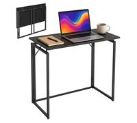 Relaxdays Escritorio, (x An x P): 74 x 80 x 40 cm, Plegable, Ahorra Espacio, Mesa de Trabajo para Home Office, Negro