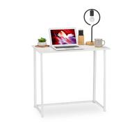 Relaxdays Escritorio plegable para estudiantes blanco