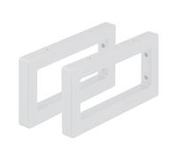 Relaxdays Escuadras Repisa, Set de 2, 30 cm, Soportes Estante, Lavabo Pared, Acero, Sujeta Baldas Rectangulares, Blanco