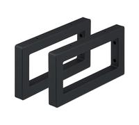 Relaxdays Escuadras Repisa, Set de 2, 30 cm, Soportes Estantes o Lavabo Pared, Acero, Sujeta Baldas Rectangulares, Negro