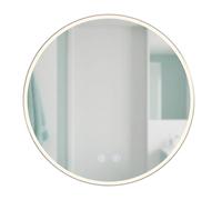 Relaxdays, espejo de baño con luz LED regulable, 3 modos de iluminación, antiniebla, IP44, espejo de baño redondo, diámetro: 70 cm, vidrio