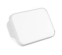 Relaxdays Espejo de Maquillaje portátil, De Viaje, Reclinable, Marco de plástico, Blanco