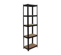 Relaxdays Estantería para cargas pesadas, 5 baldas marrón claro,negro