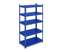 Relaxdays estantería Carga Pesada, 2 Unidades, 150x75x30 cm, 875 kg, Azul
