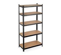 Relaxdays Estante carga pesada 180x90x45 en negro marrón claro,negro