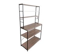 Estantería Relaxdays para cocina con superficie de trabajo, color marrón claro y