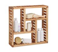 Relaxdays Estantería de baño con cinco baldas marrón claro