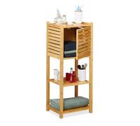Relaxdays Estantería de baño con cuatro baldas marrón claro