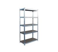 Relaxdays Estantería de Carga Pesada 5 Niveles, HBT: 180 x 90 x 40 cm, hasta 875 kg, Acero Plateado