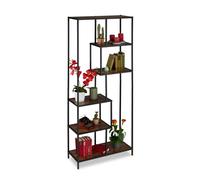 Relaxdays Estantería de estilo industrial marrón,negro