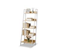 Relaxdays Estantería Escalera para Plantas, Libros y decoración, 170x60x30 cm, Blanco Natural