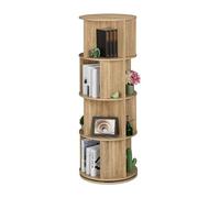 Relaxdays Estantería para libros giratoria marrón claro