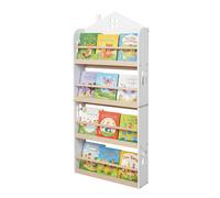 Relaxdays Estantería infantil blanco,marrón claro