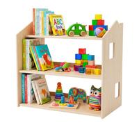 Relaxdays Estantería infantil en forma de casa marrón claro