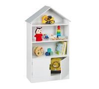 Relaxdays Estantería infantil con forma de casa blanco,gris