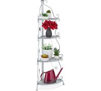 relaxdays Estantería metálica para flores