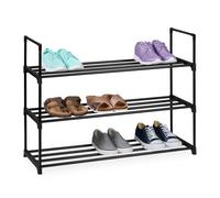 Relaxdays Estantería metálica para zapatos negro