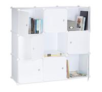 Relaxdays Estantería modular con puertas blanco