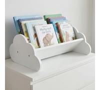 Relaxdays estantería Nube para Libros Infantiles, Blanco | Mueble habitación infantil, de pie, 17 x 43 x 29 cm
