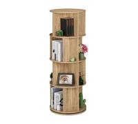 Relaxdays Estantería para libros giratoria marrón claro