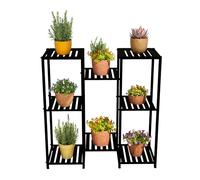Relaxdays Estantería para plantas de metal negro
