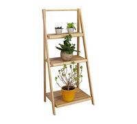 Relaxdays - Estantería para plantas, forma de escalera, 99 x 45 x 32 cm, hecho de bambú, color natural
