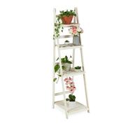 Relaxdays Estantería plantas de madera blanca blanco
