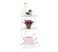 Relaxdays Estantería Plantas, Soporte Macetas 3 Niveles, Exterior e Interior, 82,5x31x31 cm, Blanco
