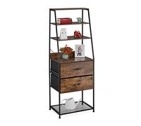 Relaxdays Estantería vintage de estilo industrial marrón oscuro,negro