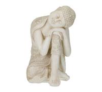 Relaxdays Estatua Buda 61 cm crema