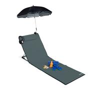 Relaxdays Esterilla acolchada con respaldo antracita,negro