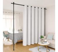 Relaxdays Estructura para biombo, 70-177 x 122-305 cm, sin taladrar, Negra | Salón y dormitorio, separador de ambientes ajustable