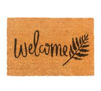 Relaxdays Felpudo Coco 'Welcome' 60 x 40 cm, Antideslizante, Multicolor