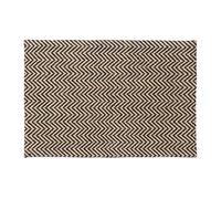 Relaxdays Felpudo con Estampado de Zigzag, Yute, Negro y Beige, 60 x 40 cm | Felpudo exterior hecho a mano, 40 x 60 cm