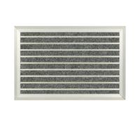 Relaxdays Felpudo de aluminio gris plata,gris