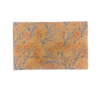 Relaxdays Felpudo de coco decorativo 80 x 50 cm azul,marrón claro,rojo
