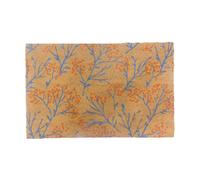 Relaxdays Felpudo de coco decorativo 80 x 50 cm azul,marrón claro,rojo