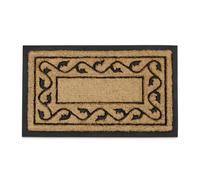 Relaxdays Felpudo de coco rectangular marrón claro,negro
