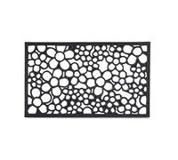 Relaxdays - Felpudo decoravito para la Entrada de su hogar, 1.5 x 95 x 45 cm, Caucho, PVC, Antideslizante, Color Negro