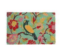 Relaxdays Felpudo entrada multicolor diseño pájaro azul,amarillo,rojo